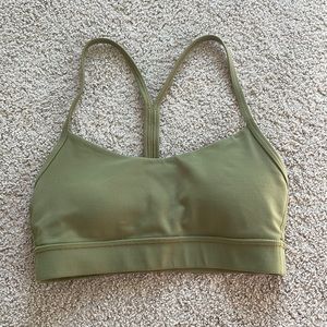 Lululemon Flow Y Sports Bra. Size 2. Olive green color